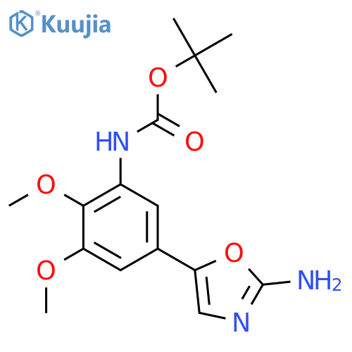 tert-butyl N-5-(2-amino-1,3-oxazol-5-yl)-2,3-dimethoxyphenylcarbamate structure