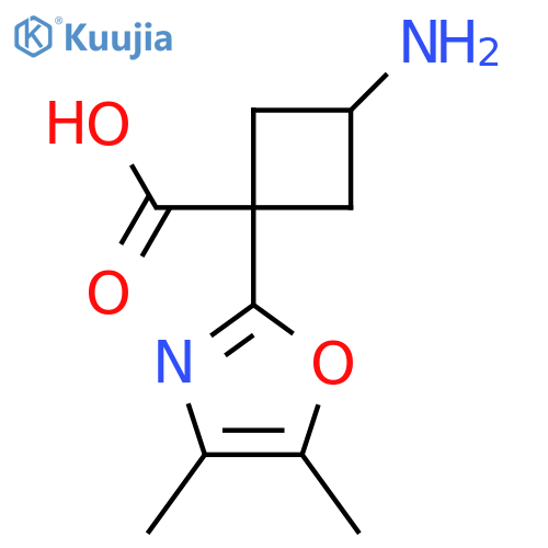 3-amino-1-(dimethyl-1,3-oxazol-2-yl)cyclobutane-1-carboxylic acid structure