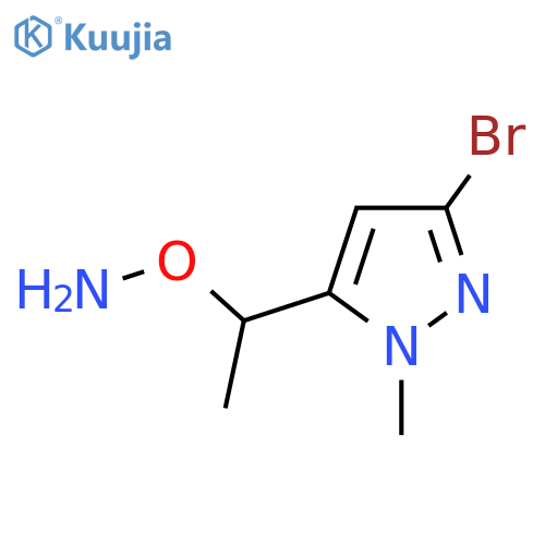 O-1-(3-bromo-1-methyl-1H-pyrazol-5-yl)ethylhydroxylamine structure