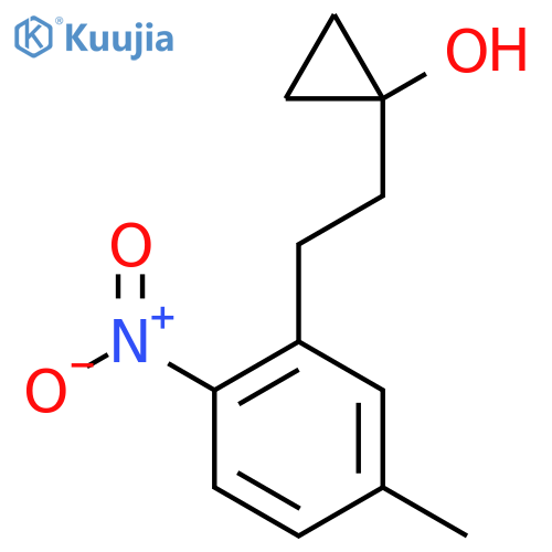 1-2-(5-methyl-2-nitrophenyl)ethylcyclopropan-1-ol structure