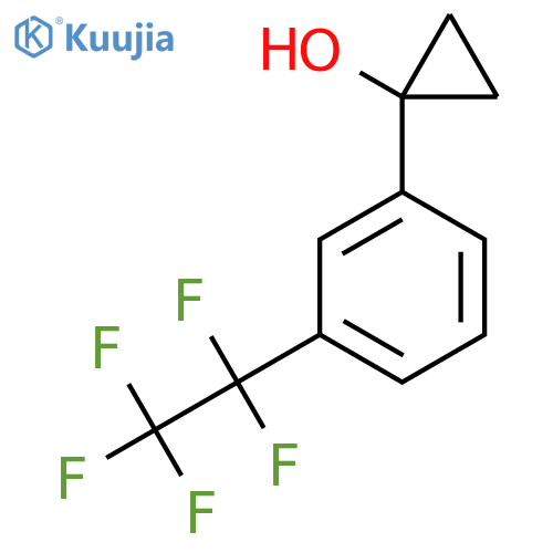 1-3-(pentafluoroethyl)phenylcyclopropan-1-ol structure