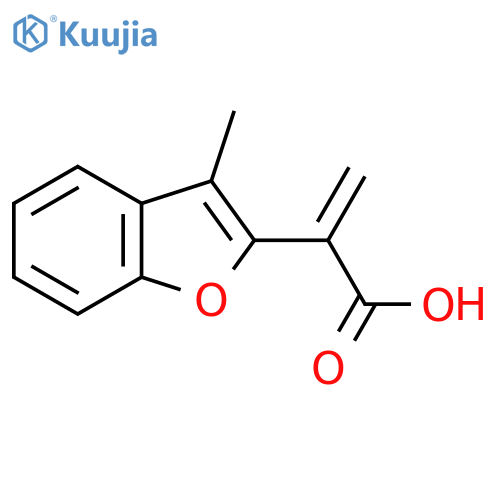 2-(3-methyl-1-benzofuran-2-yl)prop-2-enoic acid structure