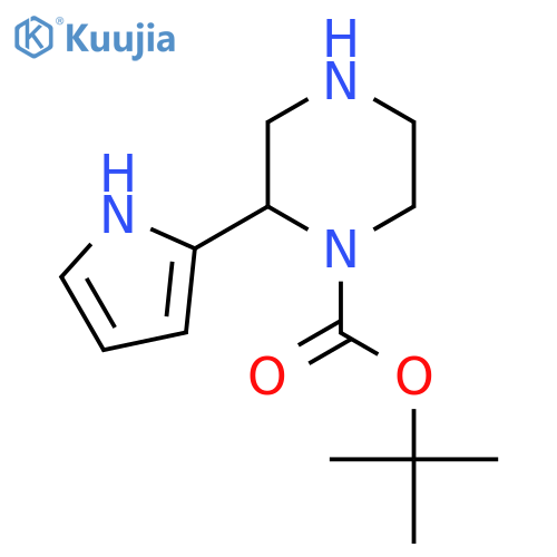 tert-butyl 2-(1H-pyrrol-2-yl)piperazine-1-carboxylate structure