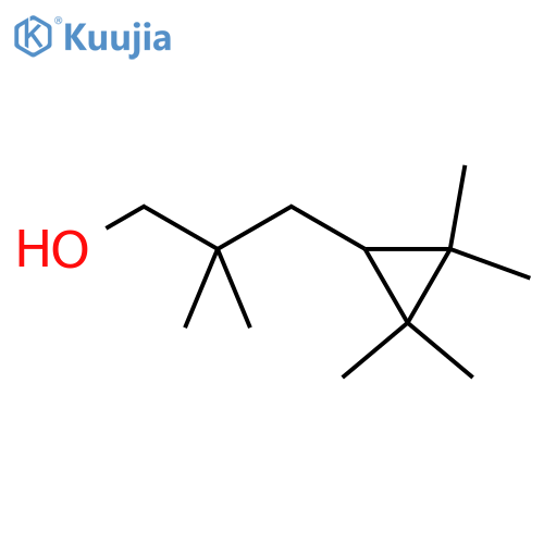 2,2-dimethyl-3-(2,2,3,3-tetramethylcyclopropyl)propan-1-ol structure