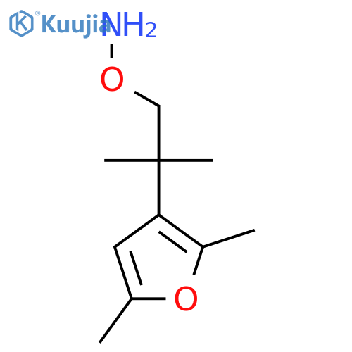 O-2-(2,5-dimethylfuran-3-yl)-2-methylpropylhydroxylamine structure