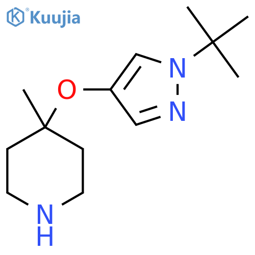 4-(1-tert-butyl-1H-pyrazol-4-yl)oxy-4-methylpiperidine structure