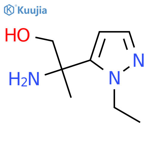 2-amino-2-(1-ethyl-1H-pyrazol-5-yl)propan-1-ol structure