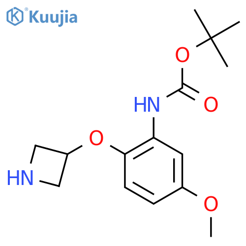 tert-butyl N-2-(azetidin-3-yloxy)-5-methoxyphenylcarbamate structure