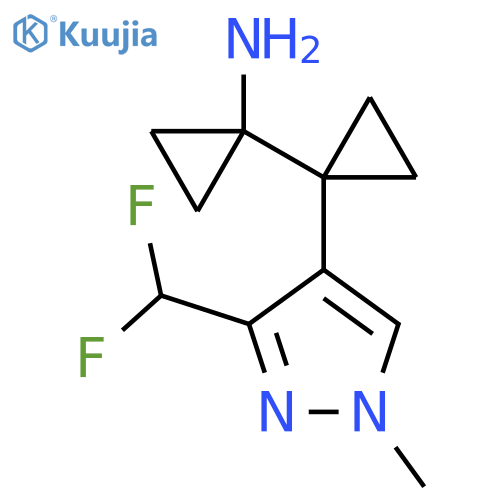 1-{1-3-(difluoromethyl)-1-methyl-1H-pyrazol-4-ylcyclopropyl}cyclopropan-1-amine structure