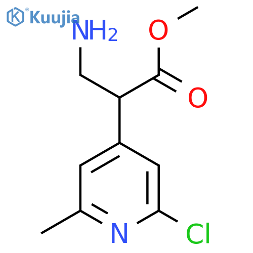 methyl 3-amino-2-(2-chloro-6-methylpyridin-4-yl)propanoate structure