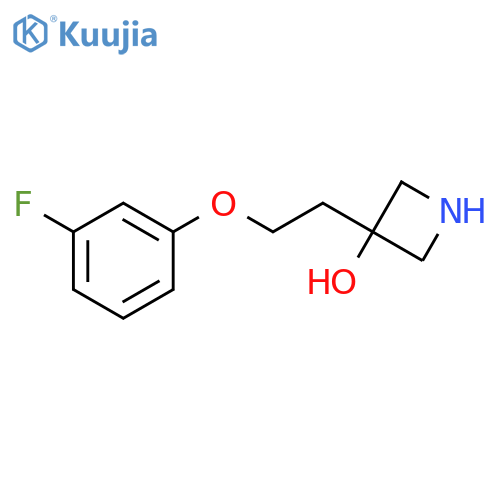 3-2-(3-fluorophenoxy)ethylazetidin-3-ol structure