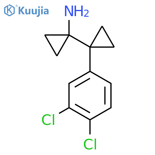 1-1-(3,4-dichlorophenyl)cyclopropylcyclopropan-1-amine structure