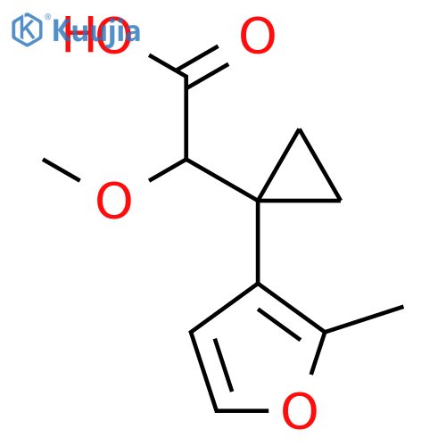 2-methoxy-2-1-(2-methylfuran-3-yl)cyclopropylacetic acid structure