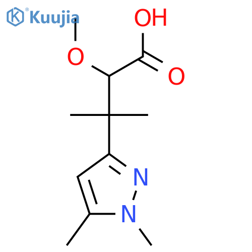 3-(1,5-dimethyl-1H-pyrazol-3-yl)-2-methoxy-3-methylbutanoic acid structure