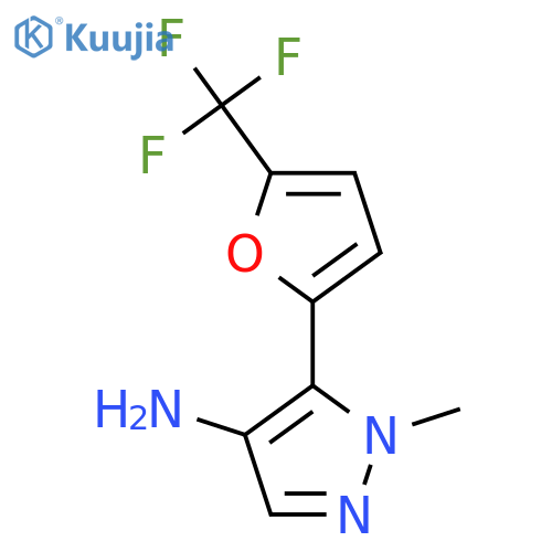 1-methyl-5-5-(trifluoromethyl)furan-2-yl-1H-pyrazol-4-amine structure