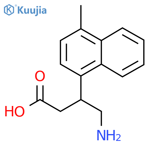 4-amino-3-(4-methylnaphthalen-1-yl)butanoic acid structure