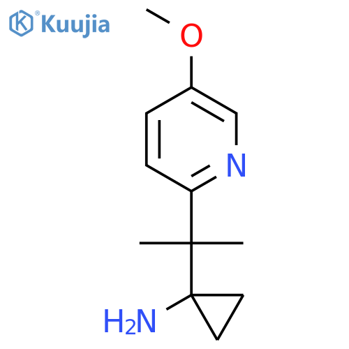 1-2-(5-methoxypyridin-2-yl)propan-2-ylcyclopropan-1-amine structure