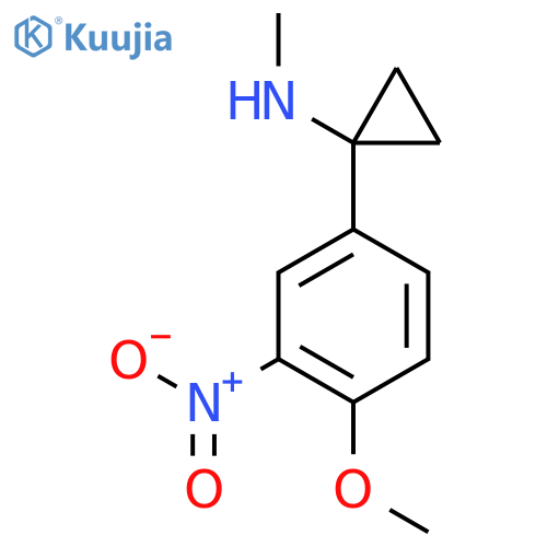 1-(4-methoxy-3-nitrophenyl)-N-methylcyclopropan-1-amine structure