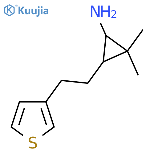 2,2-dimethyl-3-2-(thiophen-3-yl)ethylcyclopropan-1-amine structure