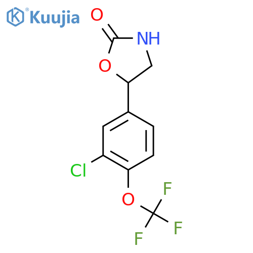 5-3-chloro-4-(trifluoromethoxy)phenyl-1,3-oxazolidin-2-one structure