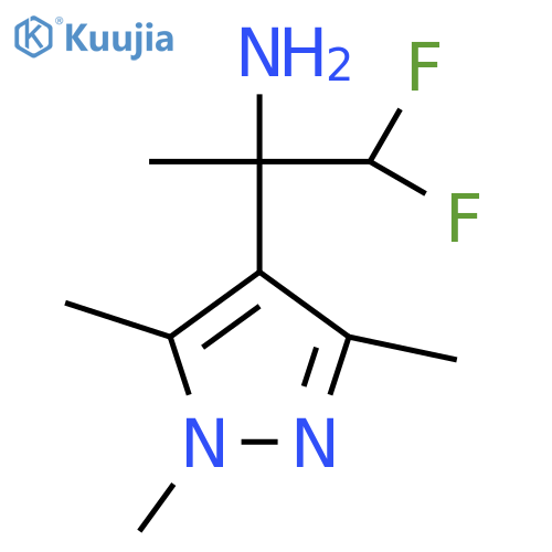 1,1-difluoro-2-(trimethyl-1H-pyrazol-4-yl)propan-2-amine structure