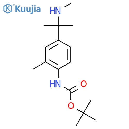 tert-butyl N-{2-methyl-4-2-(methylamino)propan-2-ylphenyl}carbamate structure
