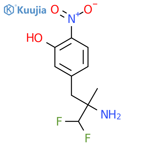 5-(2-amino-3,3-difluoro-2-methylpropyl)-2-nitrophenol structure