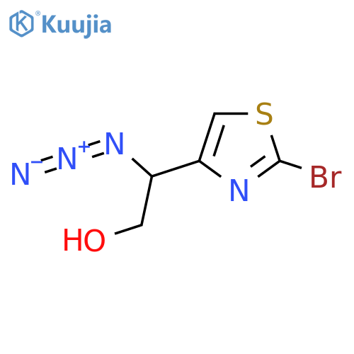 2-azido-2-(2-bromo-1,3-thiazol-4-yl)ethan-1-ol structure