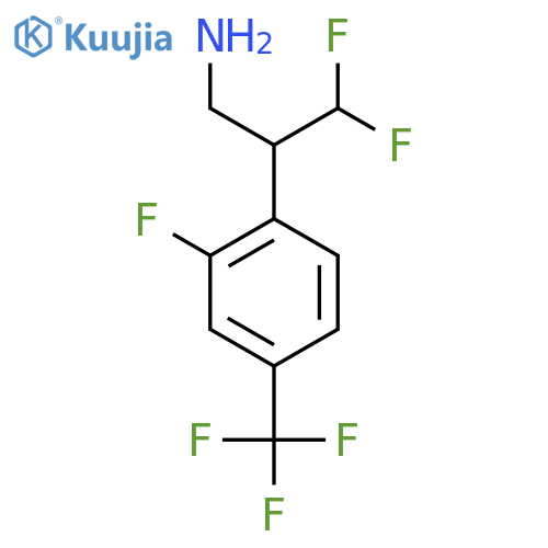 3,3-difluoro-2-2-fluoro-4-(trifluoromethyl)phenylpropan-1-amine structure