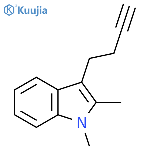 3-(but-3-yn-1-yl)-1,2-dimethyl-1H-indole structure