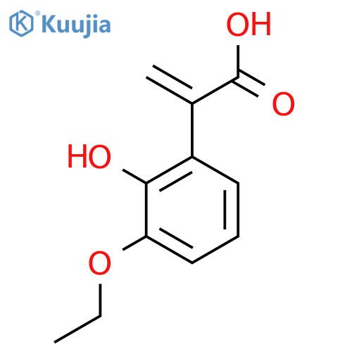 2-(3-ethoxy-2-hydroxyphenyl)prop-2-enoic acid structure