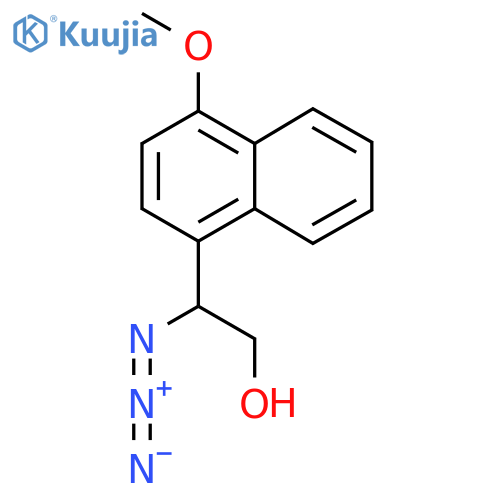 2-azido-2-(4-methoxynaphthalen-1-yl)ethan-1-ol structure