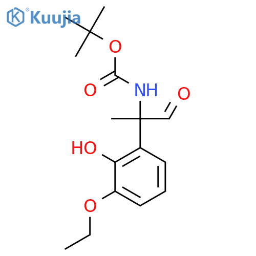 tert-butyl N-2-(3-ethoxy-2-hydroxyphenyl)-1-oxopropan-2-ylcarbamate structure