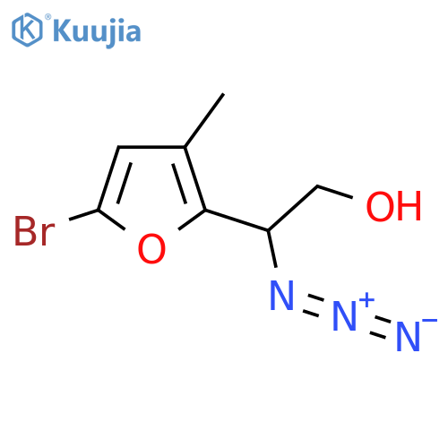 2-azido-2-(5-bromo-3-methylfuran-2-yl)ethan-1-ol structure