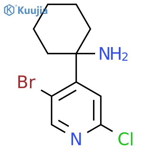 1-(5-bromo-2-chloropyridin-4-yl)cyclohexan-1-amine structure