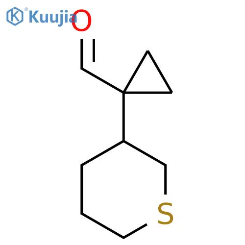 1-(thian-3-yl)cyclopropane-1-carbaldehyde structure
