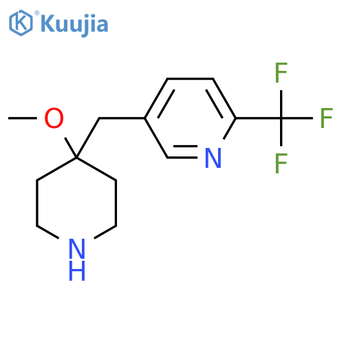 5-(4-methoxypiperidin-4-yl)methyl-2-(trifluoromethyl)pyridine structure