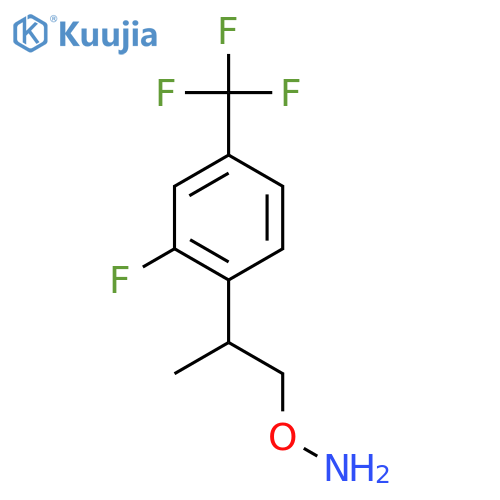 O-{2-2-fluoro-4-(trifluoromethyl)phenylpropyl}hydroxylamine structure