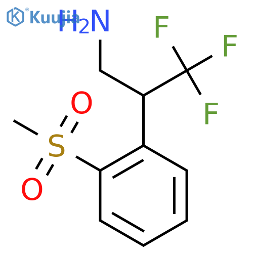 3,3,3-trifluoro-2-(2-methanesulfonylphenyl)propan-1-amine structure
