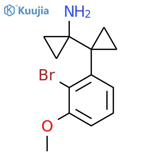 1-1-(2-bromo-3-methoxyphenyl)cyclopropylcyclopropan-1-amine structure