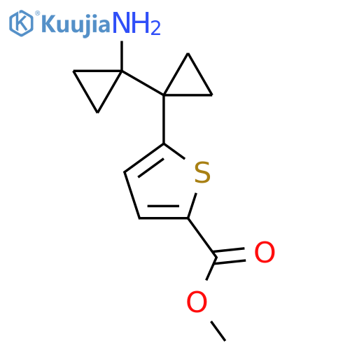 methyl 5-1-(1-aminocyclopropyl)cyclopropylthiophene-2-carboxylate structure