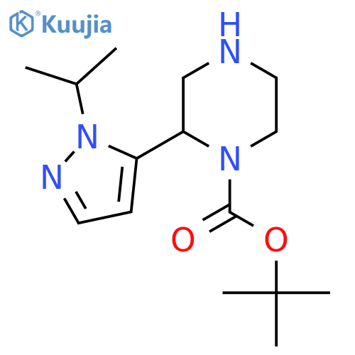 tert-butyl 2-1-(propan-2-yl)-1H-pyrazol-5-ylpiperazine-1-carboxylate structure
