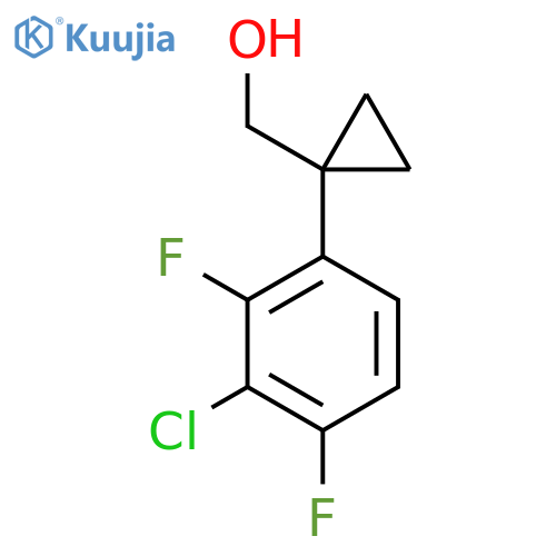1-(3-chloro-2,4-difluorophenyl)cyclopropylmethanol structure