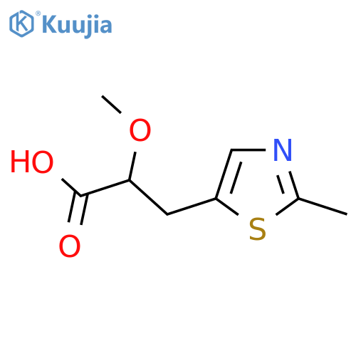 2-methoxy-3-(2-methyl-1,3-thiazol-5-yl)propanoic acid structure