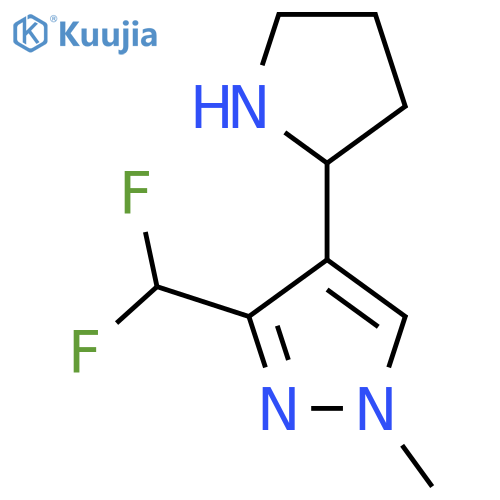 3-(difluoromethyl)-1-methyl-4-(pyrrolidin-2-yl)-1H-pyrazole structure