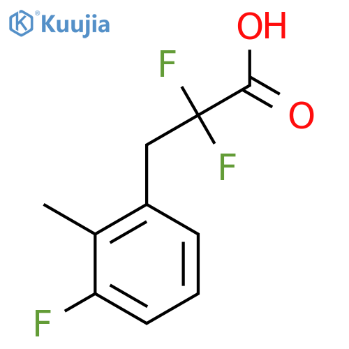 2,2-difluoro-3-(3-fluoro-2-methylphenyl)propanoic acid structure