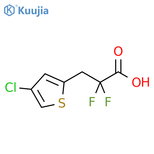 3-(4-chlorothiophen-2-yl)-2,2-difluoropropanoic acid structure