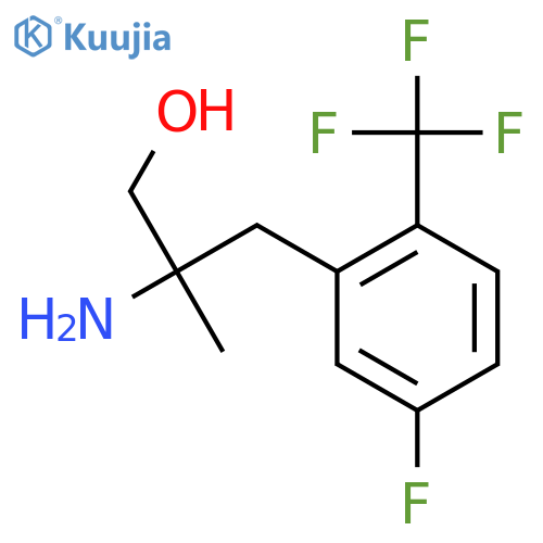 2-amino-3-5-fluoro-2-(trifluoromethyl)phenyl-2-methylpropan-1-ol structure