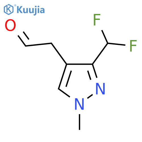 2-3-(difluoromethyl)-1-methyl-1H-pyrazol-4-ylacetaldehyde structure