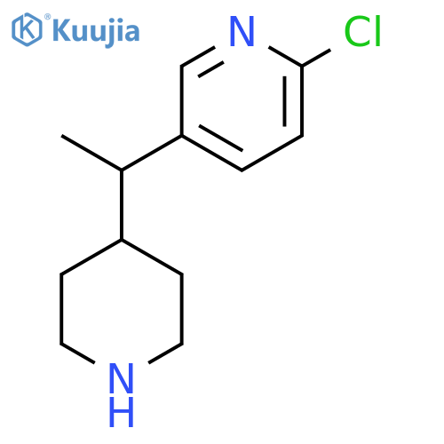 2-chloro-5-1-(piperidin-4-yl)ethylpyridine structure